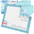 Harmony Care® 50 x Inkontinenz Bettunterlage mit Fixierstreifen, 6-lagig - 60 x 60 cm saugstarke Krankenunterlagen - Inkontinenzunterlagen einweg