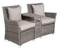 Tchibo - Relaxsessel »Calgary« mit 2 Hockern - 155x70x90cm - hellbraun - Kunststoff / Polyethylen