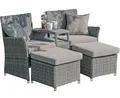 Garten Lounge Set Geflechtgruppe Calgary 3-teilig inkl. Kissen