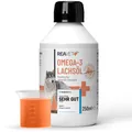 REAVET Lachsöl Hunde 250ml, Omega 3 & 6 Barf Öl, Hochdosiertes Fischöl