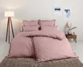 OTTO home Bettwäsche Violetta in Gr. 135x200 oder 155x220 cm, Renforcé, 2 teilig, Bettwäsche aus Baumwolle, romantische Bettwäsche mit Volants
