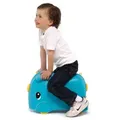 3-in-1 Kinderkoffer blau zum Reisen, Aufsitzkoffer Handgepäck