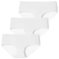 Schiesser Damen Panty Invisible Cotton 2er Pack, Größe:40, Farbe:Weiß (100)