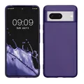 kwmobile Case kompatibel mit Google Pixel 8 Hülle - Schutzhülle aus Silikon metallisch schimmernd - Handyhülle Metallic Blauviolett