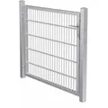MR-Zaun Doppelstabmattenzaun-Tor einflügelig 6/5/6 Feuerverzinkt, 1.000 mm x 1200 mm