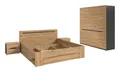 xonox.home Schlafzimmer-Set Canu, (3tlg. Set inkl. Nachtkommoden, Bett 180X200), Basalt grau Nachbildung Melamin beschichtet modern 0x0x0 cm