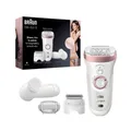 BRAUN Epilierer Silk-épil 9-855 Nass-/Trockenbetrieb Lady Shaver Weiß/Rosé