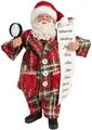 Clayre & Eef 65586 Dekoration Weihnachtsmann 16x10x27 cm