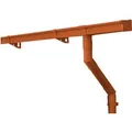 Inefa Dachrinnen Set PVC 5m NW 83 Kastenrinne für Gartenhaus Carport Braun