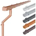 INEFA Dachrinne NW 83 Dachrinnen-Set PVC kastenförmig für Terrasse und Gartenhaus,5m, Regenrinnen-Set von INEFA, 1-St., Set für eine Dachseite, 1 Dachseite, Regenrinne Kunststoff, Pultdach, Made in Germany braun 500 cm