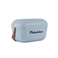 Kreher® Kühlbox Passive Kühlbox Kühltaschen Polar in Retro Vintage Design aus Kunststoff mit polystyrol (Airpop) thermische Isolierung (Jeans Blau, 12 L)