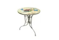HTI-Living Gartentisch Metalltisch Flowers and Plants (Stück, 1-St., 1 Tisch), Gartentisch nostalgisch mit Motiv