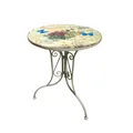 Metalltisch Flowers and Plants Gartentisch nostalgisch mit Motiv HTI-Living