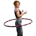 Hoopomania Hula-Hoop-Reifen Hula Hoop Reifen für Anfänger Ø95cm Pink schwarz Ø 95 cm