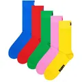 HAPPY SOCKS Happy Socks Unisex Socken, 5er Pack - Solid Socks, Baumwollmischung, einfarbig