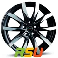 Borbet CW5 black polished matt 7.5x18" ET48 LK5 112 ML 66.5 Alufelgen 18 Zoll