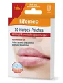 LifeMed Wundpflaster 10x HERPES-PFLASTER mit Hydrocolloid-Gel transparent Herpes Patches 67 (10 St), Herpespflaster Herpesbläschen Lippenherpes Bläschen Lippen Patch