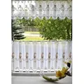 Stickereien Plauen Scheibengardine Schmetterling (1 St), Stangendurchzug, transparent, Voile bunt 193 cm x 30 cm