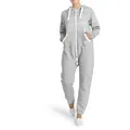 Finchgirl Jumpsuit FG117 Damen Jumpsuit Overall Jogging Training Anzug Einteiler grau XS
