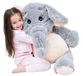 IKASA Großer Elefant Stofftier Riesenelefant Plüschtiere für Kinder (Grau, 100cm)