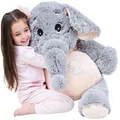 IKASA Riesenelefant Plüschtiere 100cm Grau Kinder Spielzeug