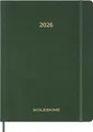 Moleskine Essential Planner 2025-2026, Vertikaler Wochenkalender 15 Monate, Mit Täglichen Zeitschlitzen, Flexibler Einband, Farbe Myrtegrün, Format XXL 23,5x28,14
