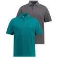JP1880 Poloshirt Poloshirts Basic 2er-Pack Piqué gekämmte Baumwolle (2-tlg) grün 8XL