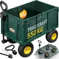 Gardebruk - Transportwagen 550kg Belastbar Klappbar Profil Luftreifen Plane Gartenkarre Bollerwagen Handwagen Gartenwagen