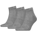 PUMA Kurzsocken (3-Paar) mit eingestricktem Logo im Bund grau 39-42