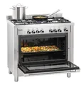 Bartscher Gasherd Herd 5 Brenner Backofen Elektro Edelstahl EEK A neu