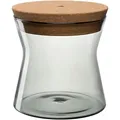 LEONARDO HOME FORMA X Dose • 1 Stück • Vorratsdose mit Korkdeckel • moderne Dose • luftdichter Behälter • stilvoll • Aufbewahrungsdose mit weiter Öffnung • elegante Optik • Höhe 16 cm • grau • 055235