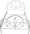 Metallbett in weiß pulverbeschichtet 90 x 200 cm