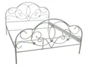 Metallbett Tagesbett Einzelbett Bett Bettgestell weiß pulverbeschichtet 90x200cm