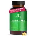 Vitabay Vitamin E 600 I.E. Depot – 200 vegane Softgels – mit D-Alpha-Tocopherol & Tocotrienolen – ohne Zusatzstoffe – für 12 Monate+