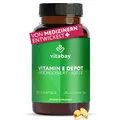 Vitabay Vitamin E 600 I.E. Depot – 200 vegane Softgel Kapseln – natürliches D-Alpha-Tocopherol – hochdosiert – schützt die Zellen vor oxidativem Stress – laborgeprüft – 12 Monate Vorrat