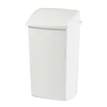 ReinigungsBerater Schwingdeckeleimer Bora Abfallbehälter 50 L Weiß Mülleimer mit Deckel, optional Wandbefestigung 62009370