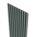 MEBANO. Akustikpaneele Holz 240 x 53 cm, Farbe: Olive Wandpaneele, Holzpaneele Wand, Moderne Lamellenwand auf Filz, MDF Wandverkleidung