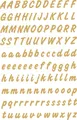 HERMA Buchstaben Sticker A-Z Folie wetterfest gold 2 Blatt à 119 Sticker