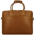 Dermata Aktentasche Leder 39 cm Laptopfach  braun
