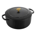BALLARINI Cocotte BELLAMONTE 28 cm rund 7,0 Liter Bräter aus Gusseisen schwarz