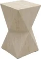 Kare Design Beistelltisch Travertino, Beige, 54cm Höhe, Stein-Optik, Couchtisch, Ablage, Nachttisch