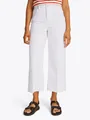 Weite Jeans "WIDE LEG HW LOU", mit Logo-Badge, mit Nieten, mit Bügelfalten, Gr. 25 - Länge 30, Optic White Länge 30