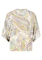 Cartoon Damen Oversize-Bluse mit Muster 34, Grün/Violett
