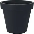 Kunststoff Pflanzkübel M Mittelgroß - 38 Cm/anthrazit - Blumenkübel Rund Für Außen Und Innen - Pflanztopf Blumentopf Pflanzgefäß Übertopf