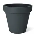 Pflanz Kübel rund M Ø 38 cm - anthrazit - Kunststoff Garten Blumen Über Topf