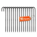 VEVOR 16er Pack J-Typ Bodenanker Erdanker Erdnägel Heringe Zeltheringe 406,4mm