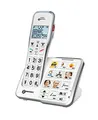 Geemarc Amplidect 595 Photo - Verstärktes Festnetztelefon mit Notruffunktion, starkem Klingelton und anpassbaren Fototasten für Senioren mit mittlerem bis starkem Hörverlust - Version DE