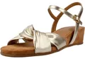 Unisa BADESI_LMT PLATINO, Sandaletten in Gold für Damen, Größe 38