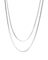 Purelei Two Layers Kette Damen (Silber) – Halskette Damen aus langlebigem Edelstahl – Wasserfeste Kette mit Anhänger – 40-45 cm Länge verstellbar – Halskette für deinen individuellen Look