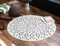 In- & Outdoor Teppich Rund FINN Creme-Braun, Ø120cm
